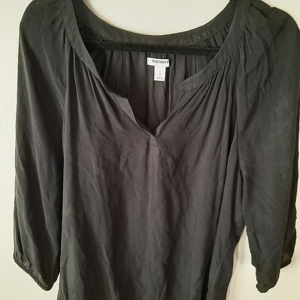 Black Lightweight 3/4 sleeve Old Navy Blouse